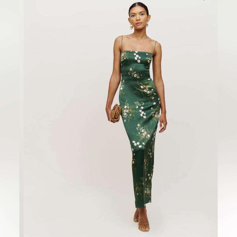 Reformation Frankie Silk Dress